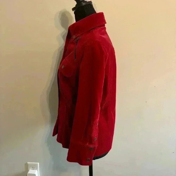 Red Corduroy Women's Top - Picture 8 of 10